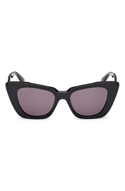 NEW Max Mara newest 58mm Oversized Gradient Sunglasses DARK HAVANA