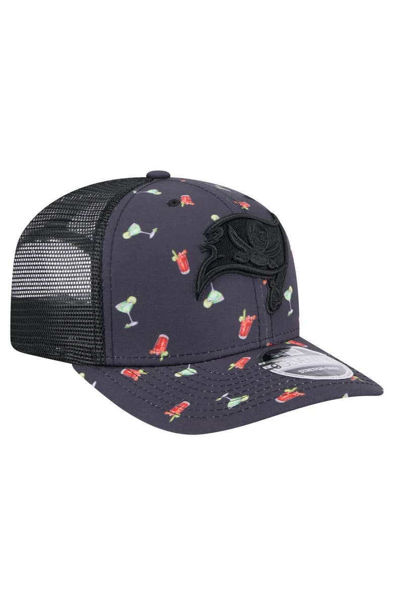 New Era Men's New Era  Navy/Black Tampa Bay Buccaneers Adventure Drinks Pattern 9SEVENTY Stretch-Snap Hat, Alternate, color, 