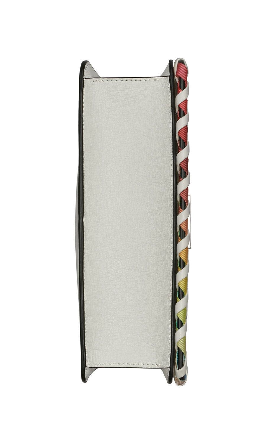 KARL LAGERFELD PARIS Simone Front Flap Crossbody, Alternate, color, Winter White Multi