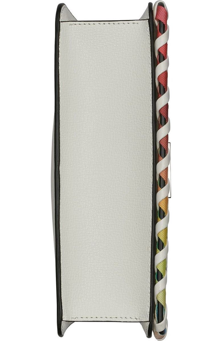 KARL LAGERFELD PARIS Simone Front Flap Crossbody, Alternate, color, Winter White Multi