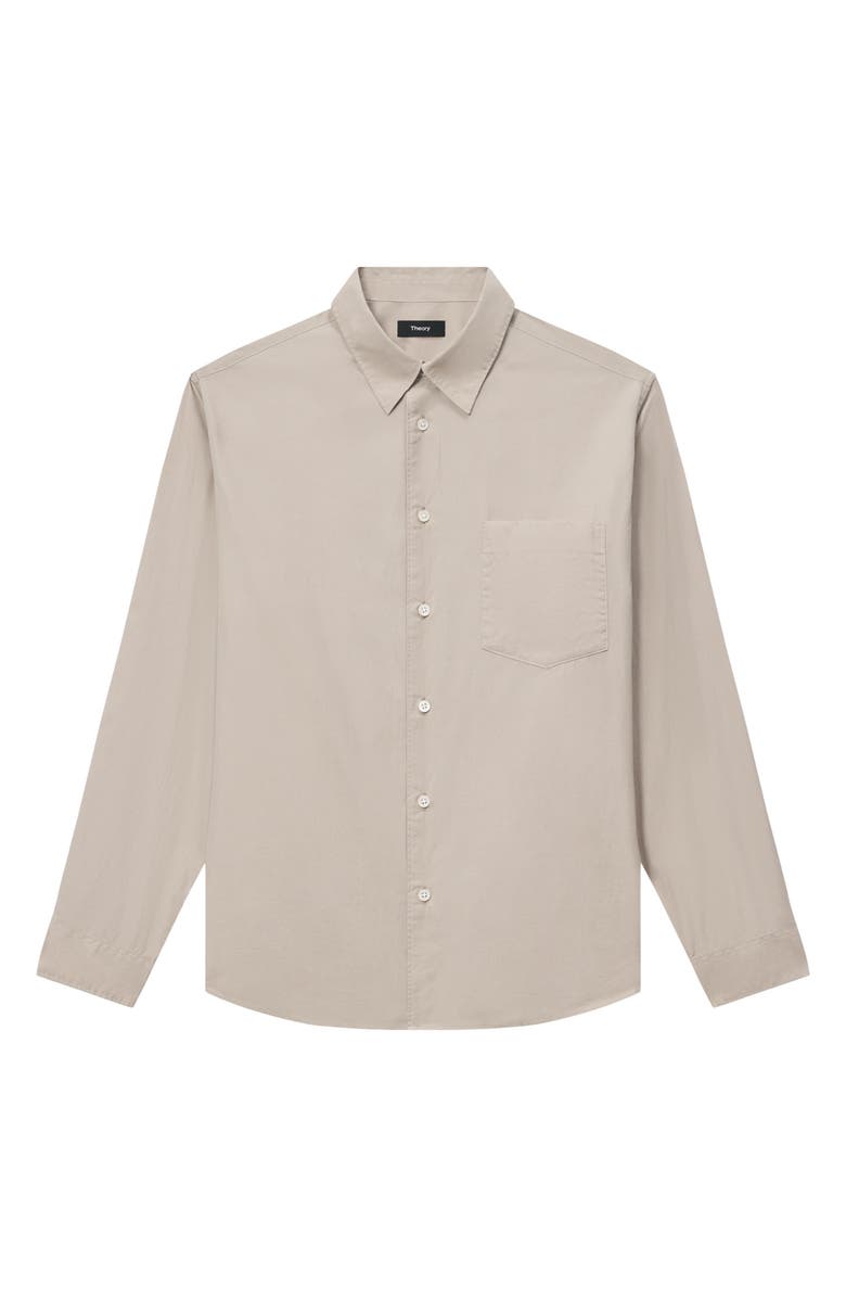 Theory Weekend Solid Cotton Button-Up Shirt, Alternate, color, 