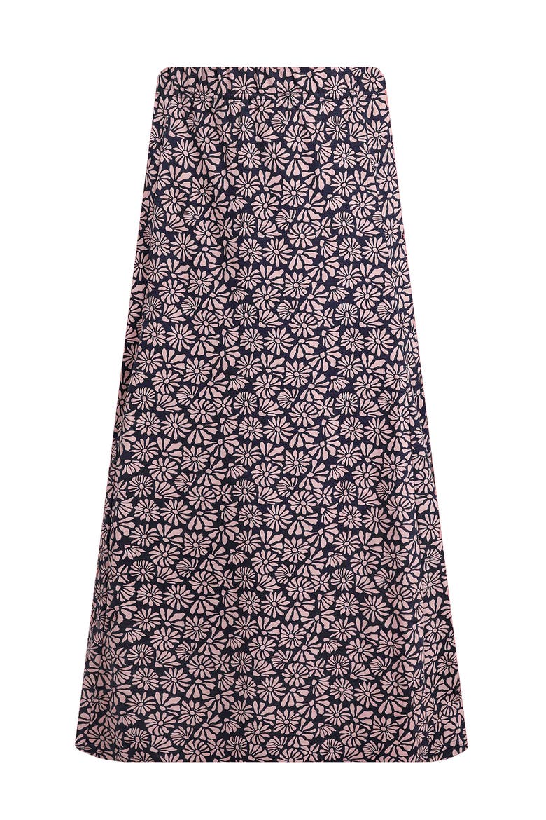Romaro Printed Jersey Midi Skirt, Alternate, color, Tea Rose