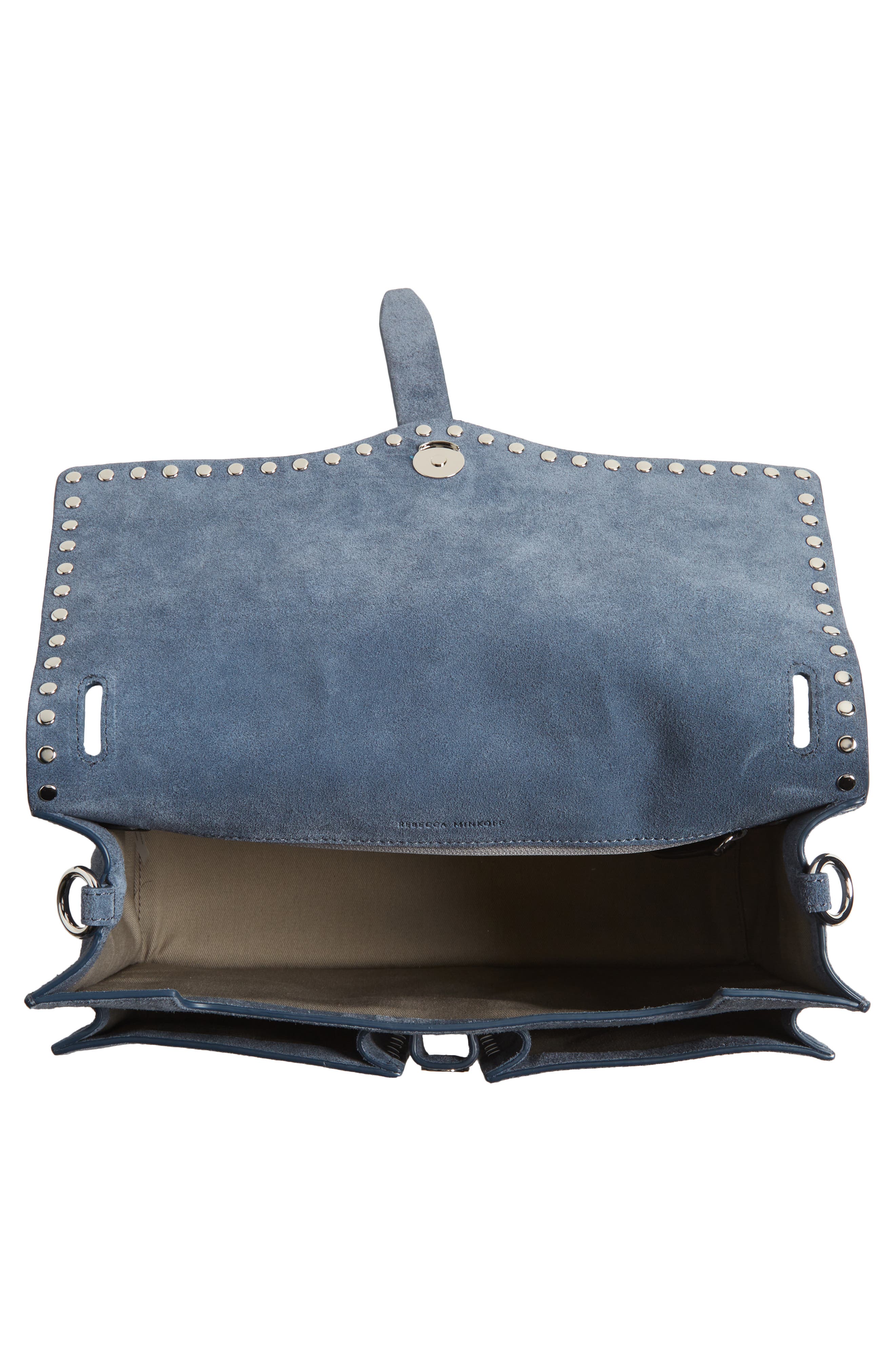 Studded Leather Shoulder Bag, Alternate, color, LUNA