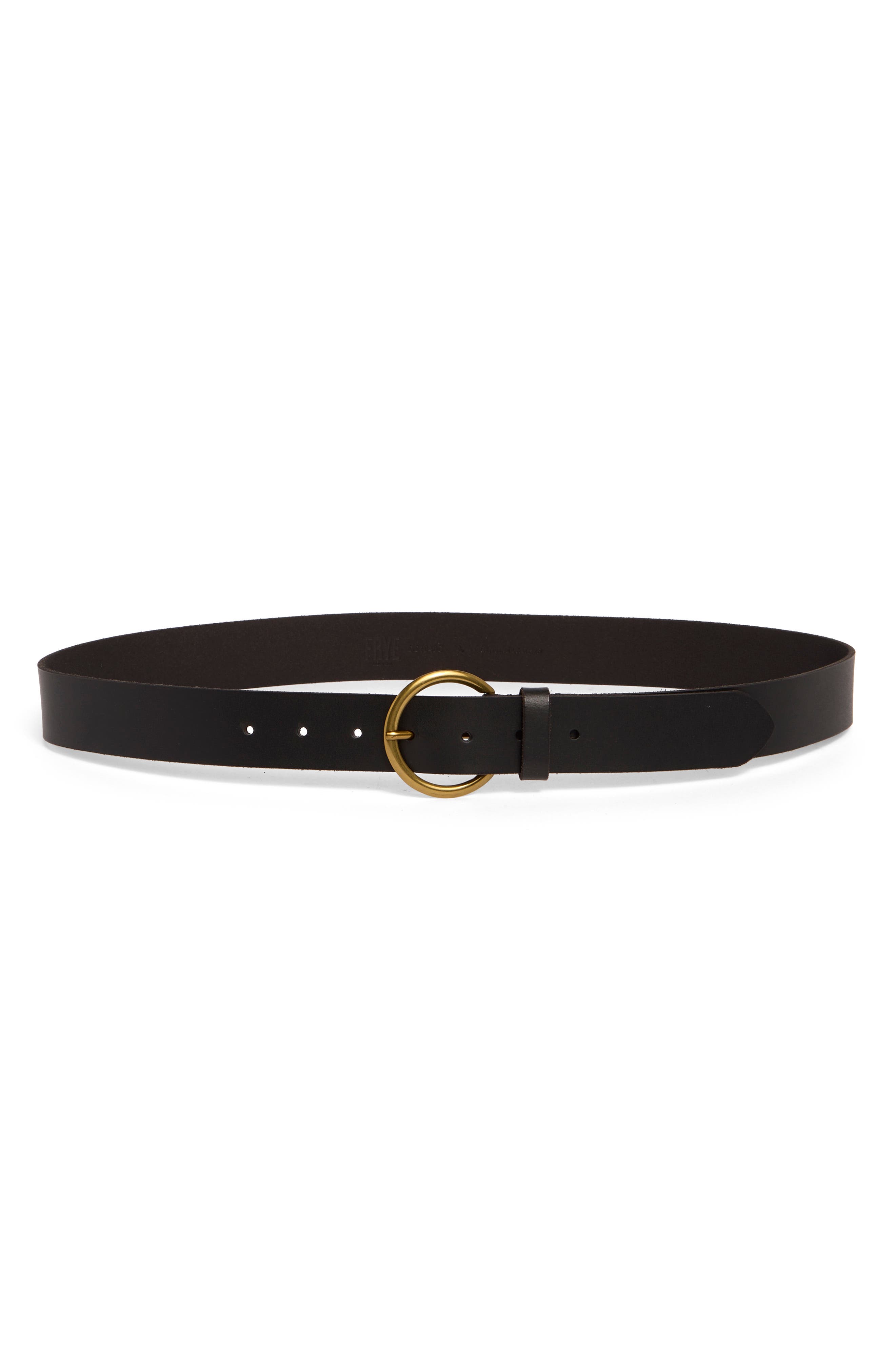 Frye Flat Leather Belt