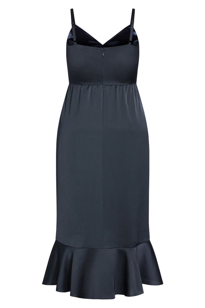 Belle Sleeveless Ruffle Maxi Dress, Alternate, color, NAVY