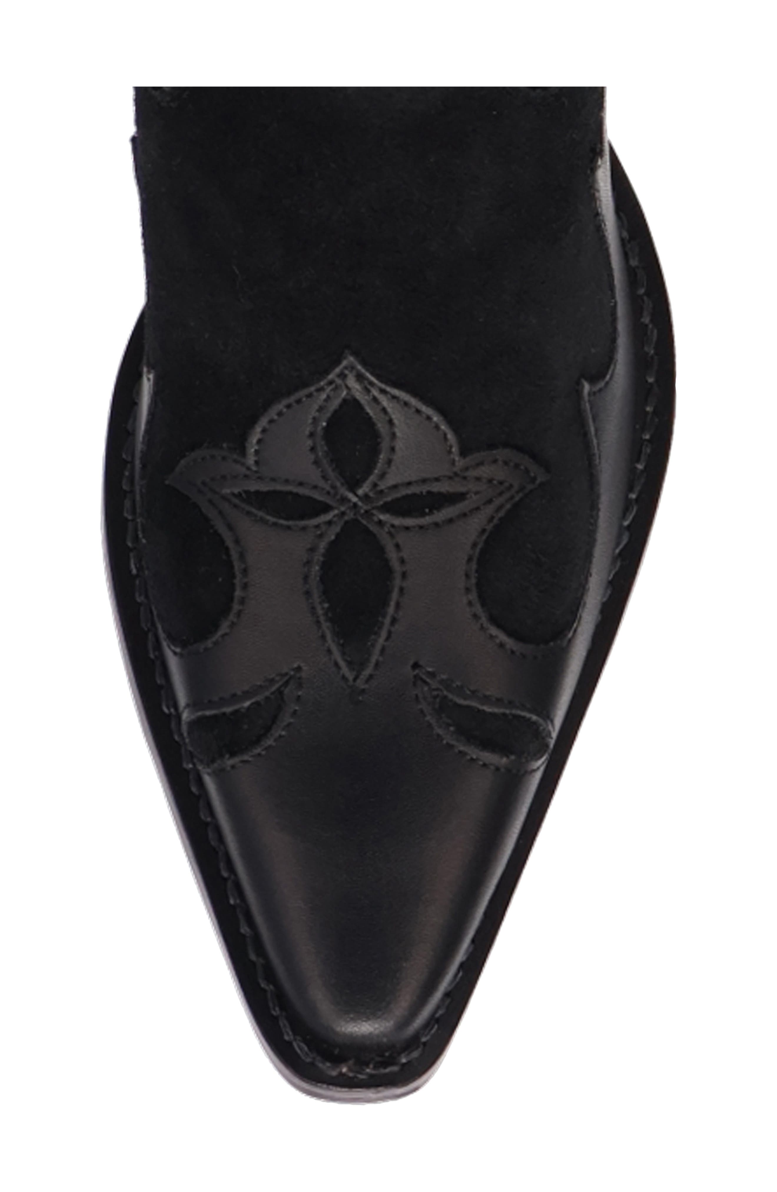 Dingo Drama Queen Over the Knee Western Boot, Alternate, color, Black