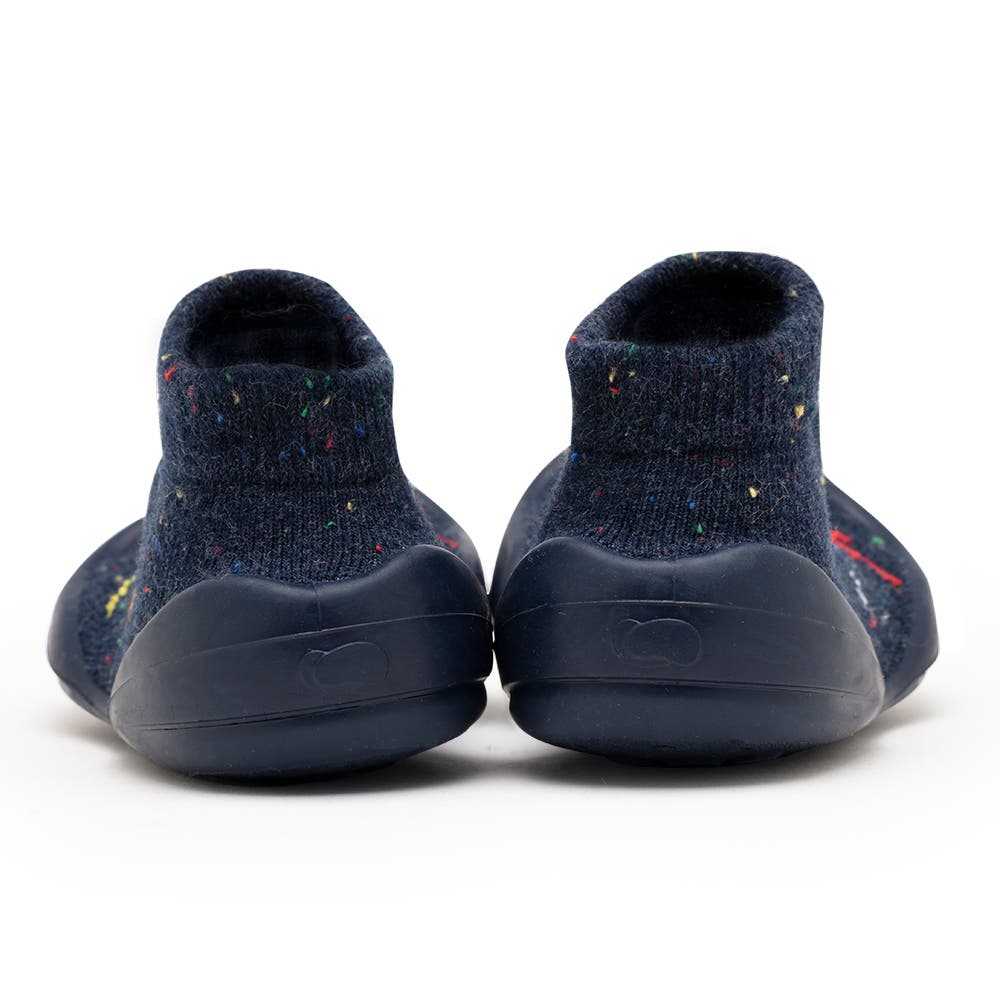 Komuello Toddler Boy Sock Shoes - Dinos, Alternate, color, Dark Navy