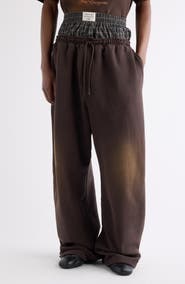 Acne Studios Prowser U Gym Bro Layered Logo Organic Cotton Sweatpants