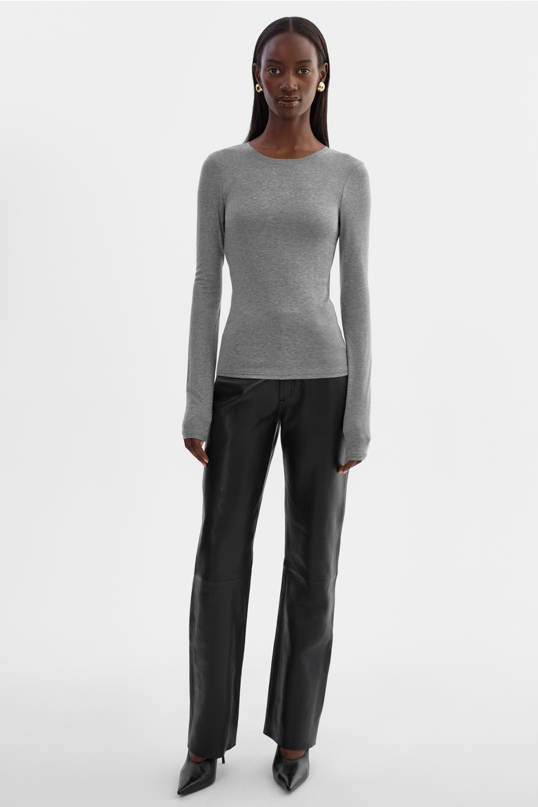 Medora | Long Sleeve Top, Main, color, Heather Grey