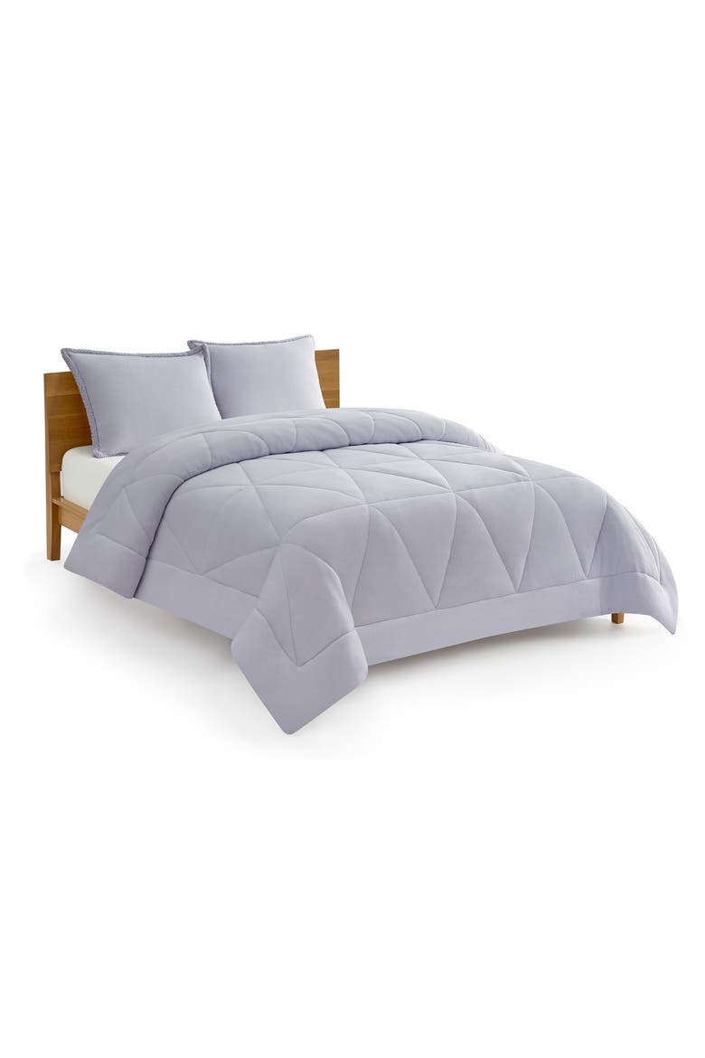 Avery Faux Shearling Comforter & Shams Set, Alternate, color, LILAC HINT