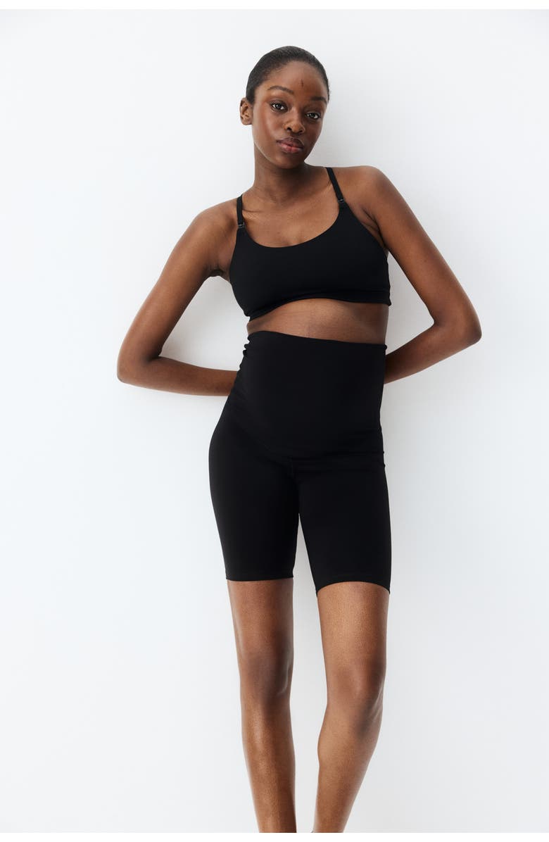 H&M Mama Before & After Cycling Shorts, Alternate, color, Black