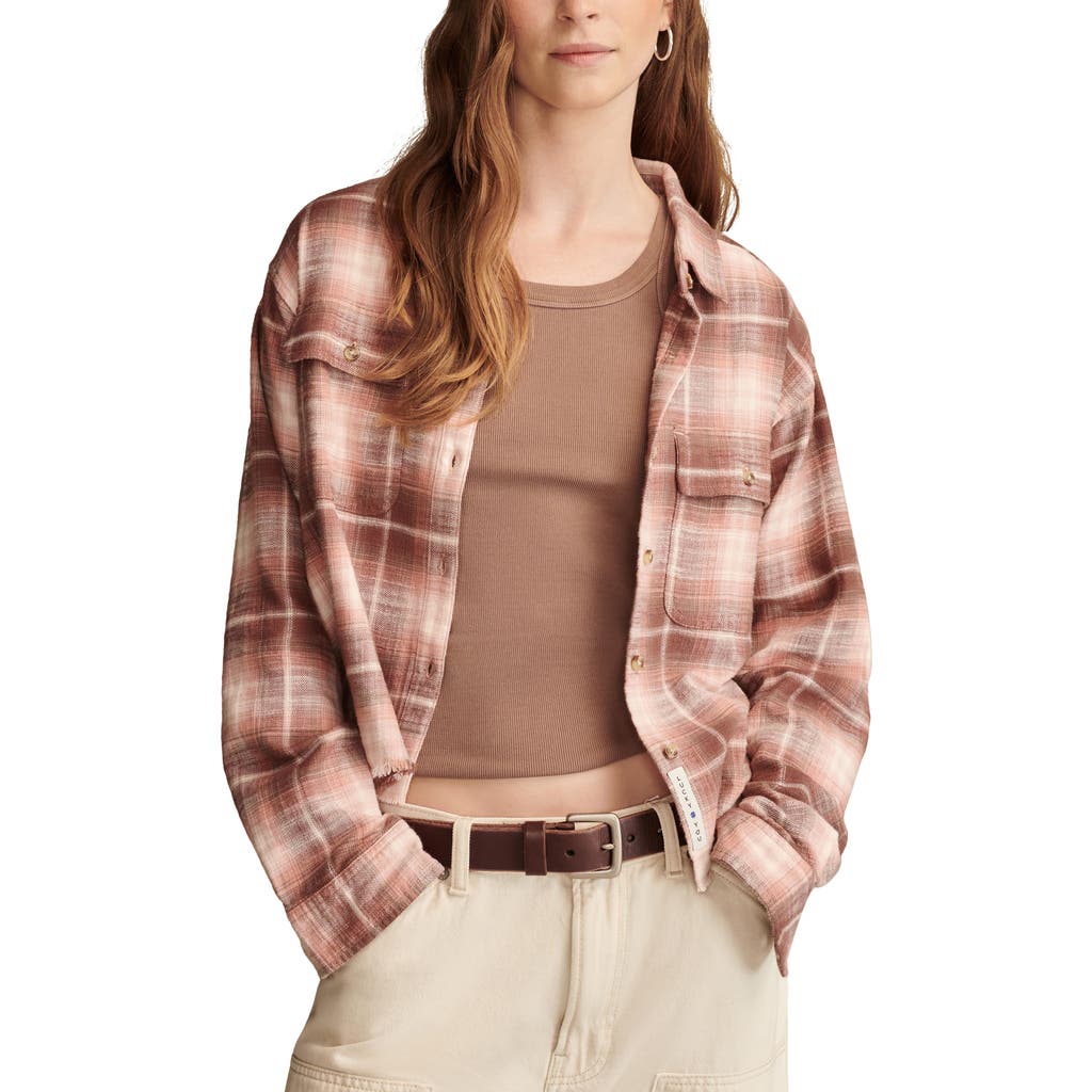 Lucky Brand Raw Edge Plaid Button-up Shirt