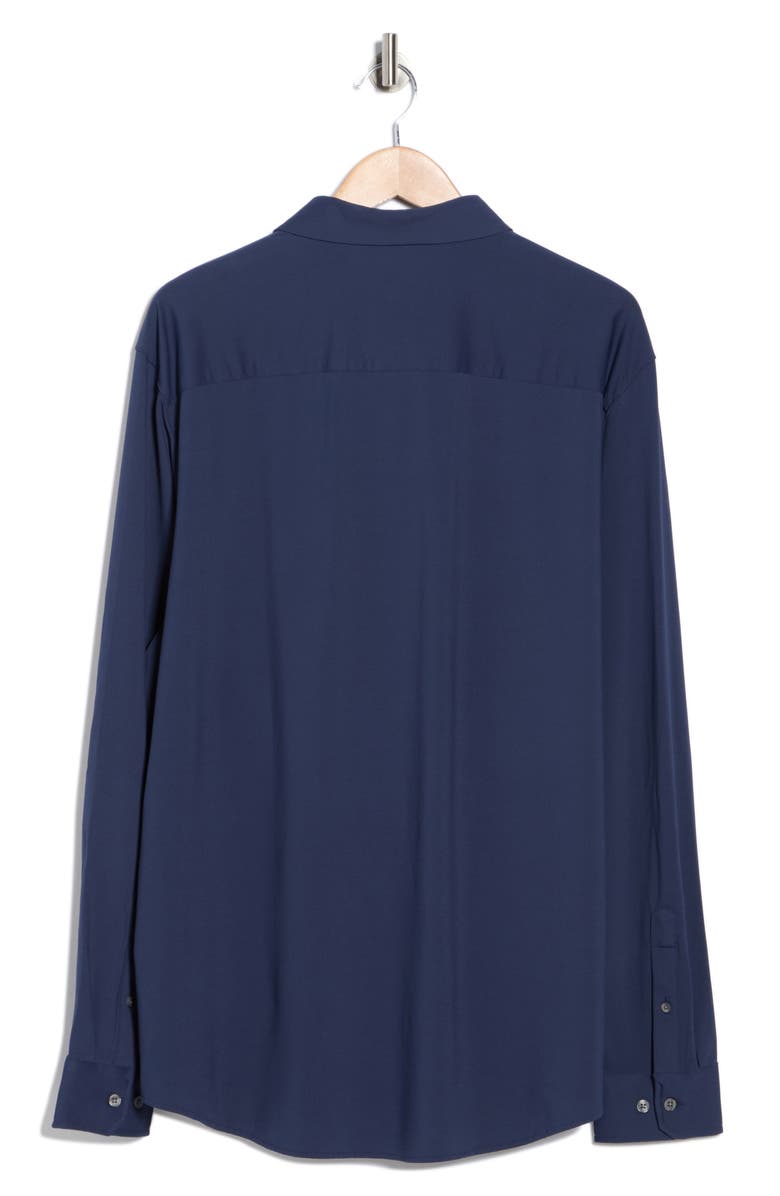 Rhone Commuter Slim Fit Button-Up Shirt, Alternate, color, Navy