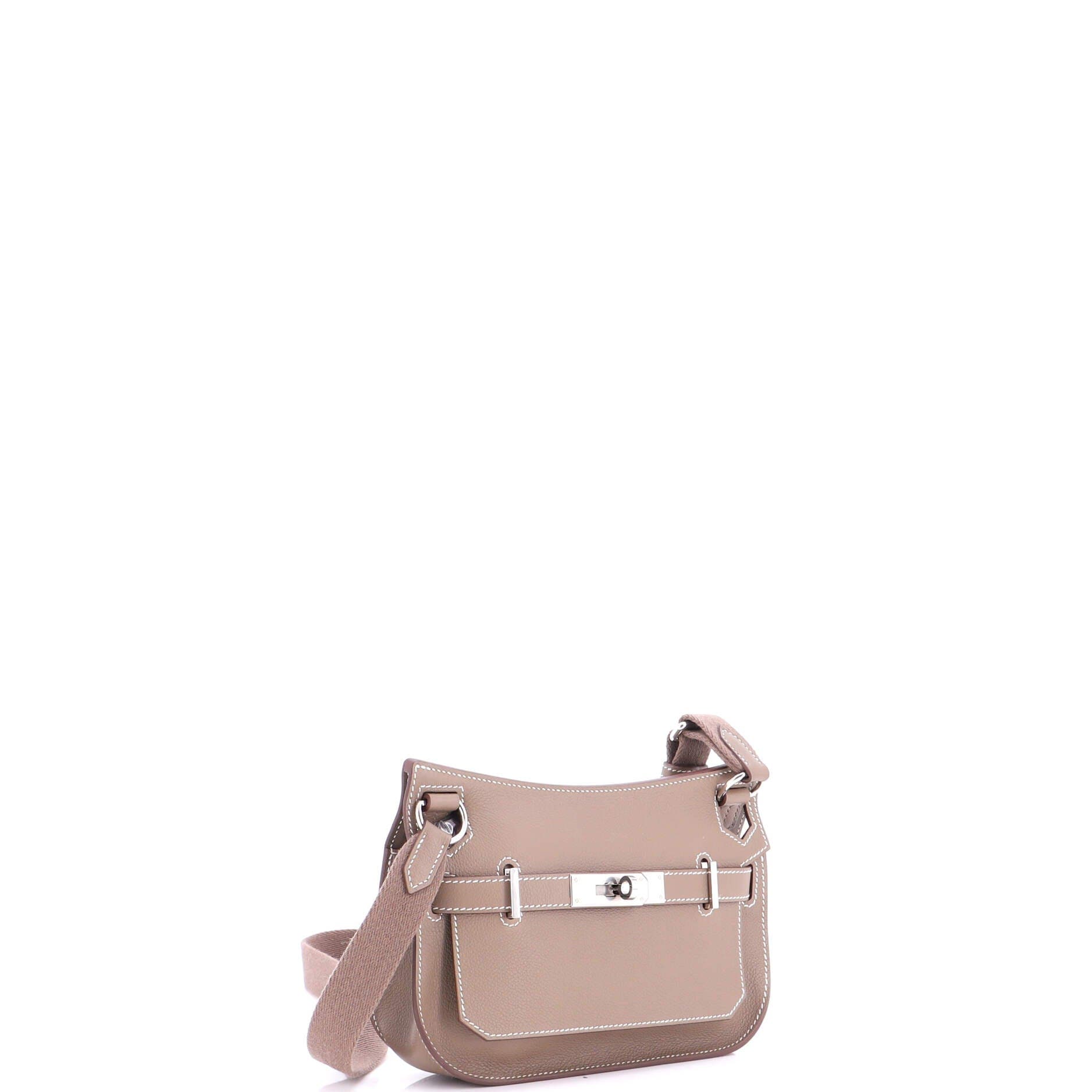 Pre-Owned Hermes Jypsiere Bag Evercolor Mini, Alternate, color, Etoupe