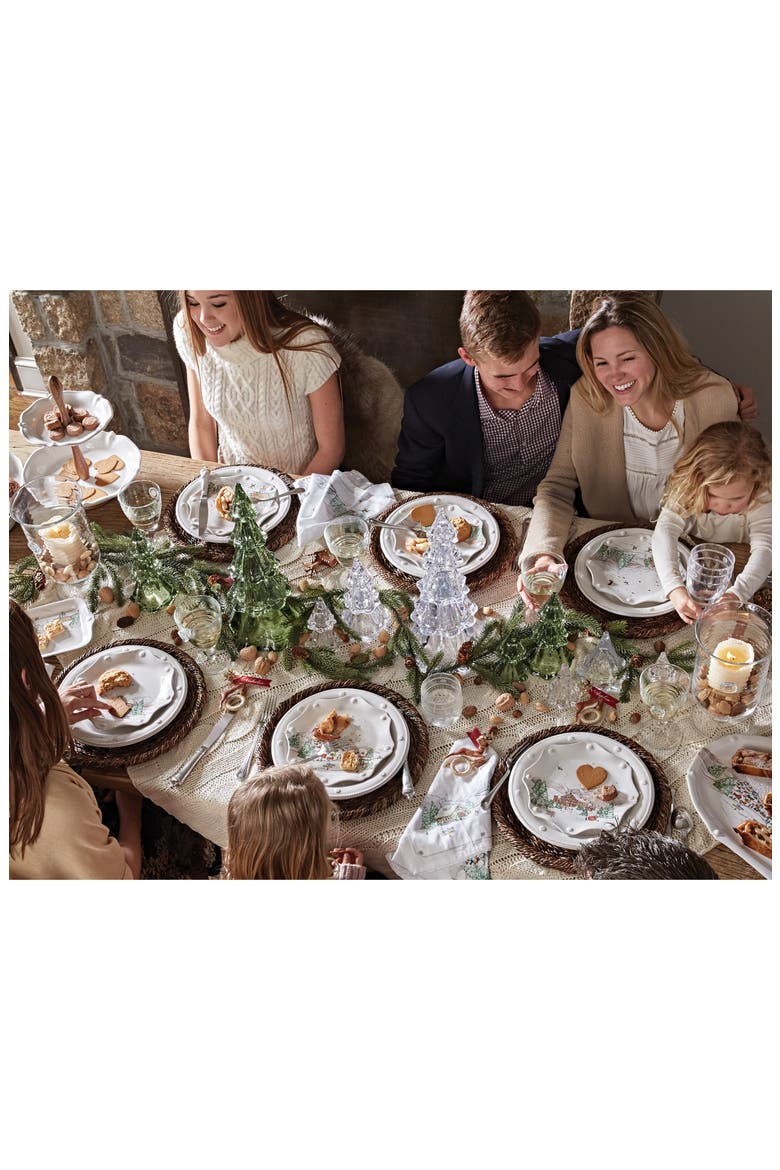 Berry & Thread North Pole Set of 4 Scalloped Dessert/Salad Plates, Alternate, color, MULTI