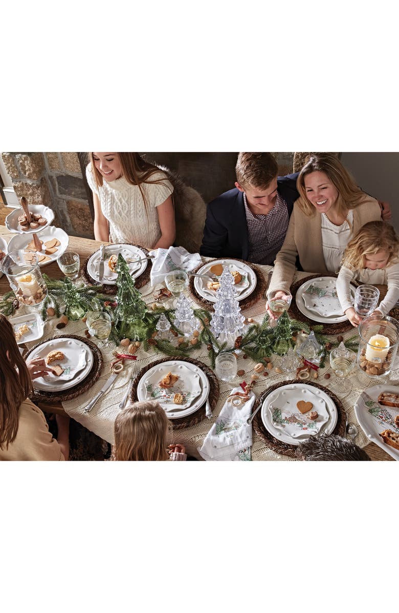 Juliska Berry & Thread Set of 5 Evergreen 16-Inch Large Glass Trees, Alternate, color, Clear