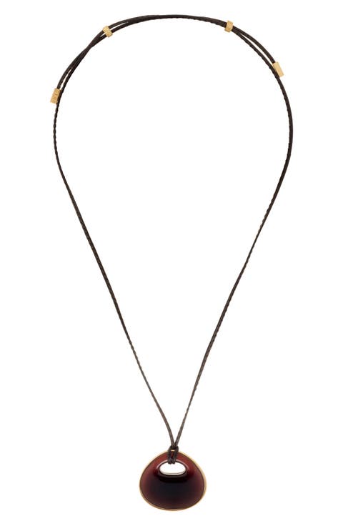 Pippa Leather Cord Pendant Necklace