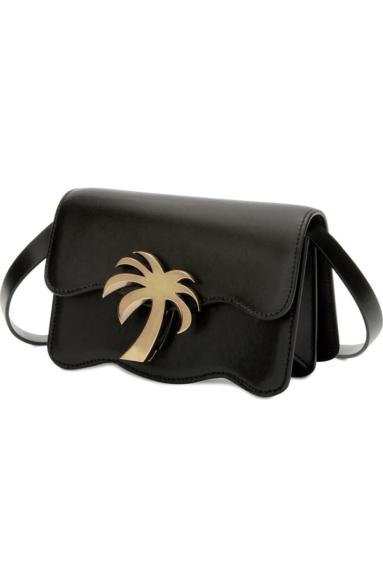 Palm Angels Palm Beach Leather Shoulder Bag, Alternate, color,
