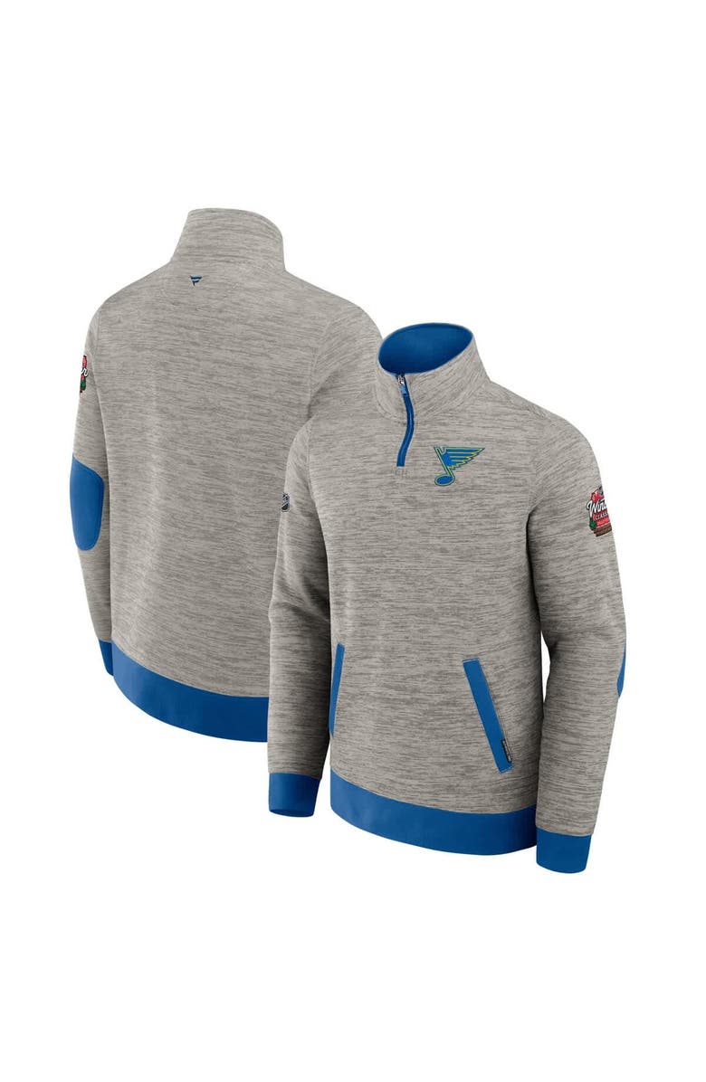 FANATICS Men's Fanatics  Gray St. Louis Blues 2025 NHL Winter Classic Authentic Pro Quarter-Zip Sweatshirt, Alternate, color, 
