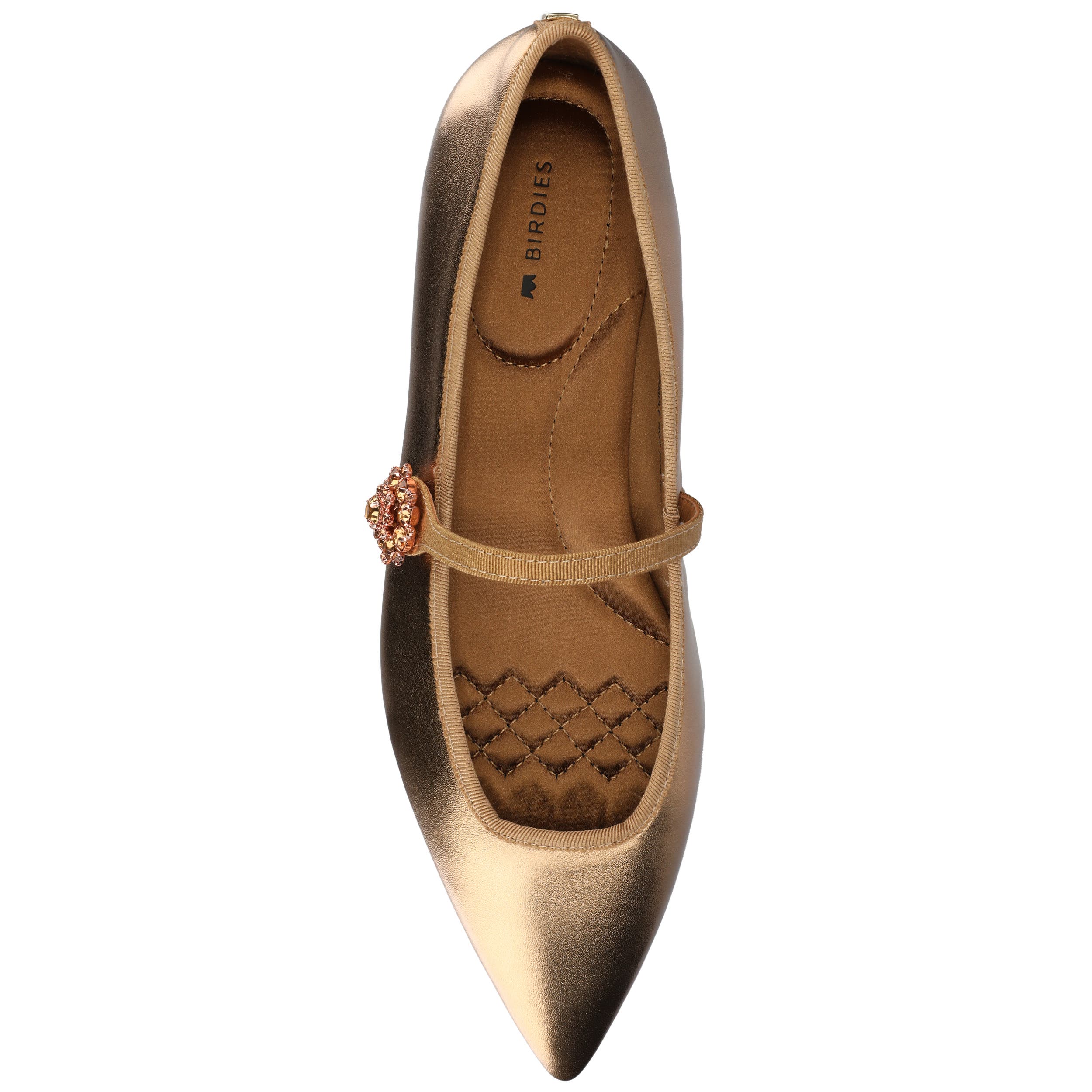 Birdies The Goldfinch 15 Mary Jane, Alternate, color, Vintage Gold