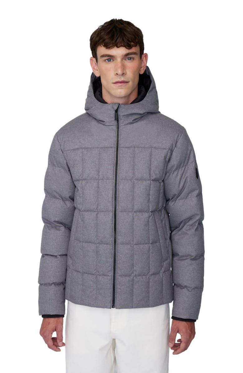 Quartz Co. LEO | Lightweight Hooded Down Jacket, Main, color, Heather Grey