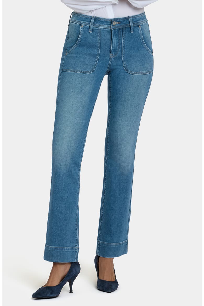 Barbara Rounded Pocket Bootcut Jeans, Main, color, AVENUE BLUE
