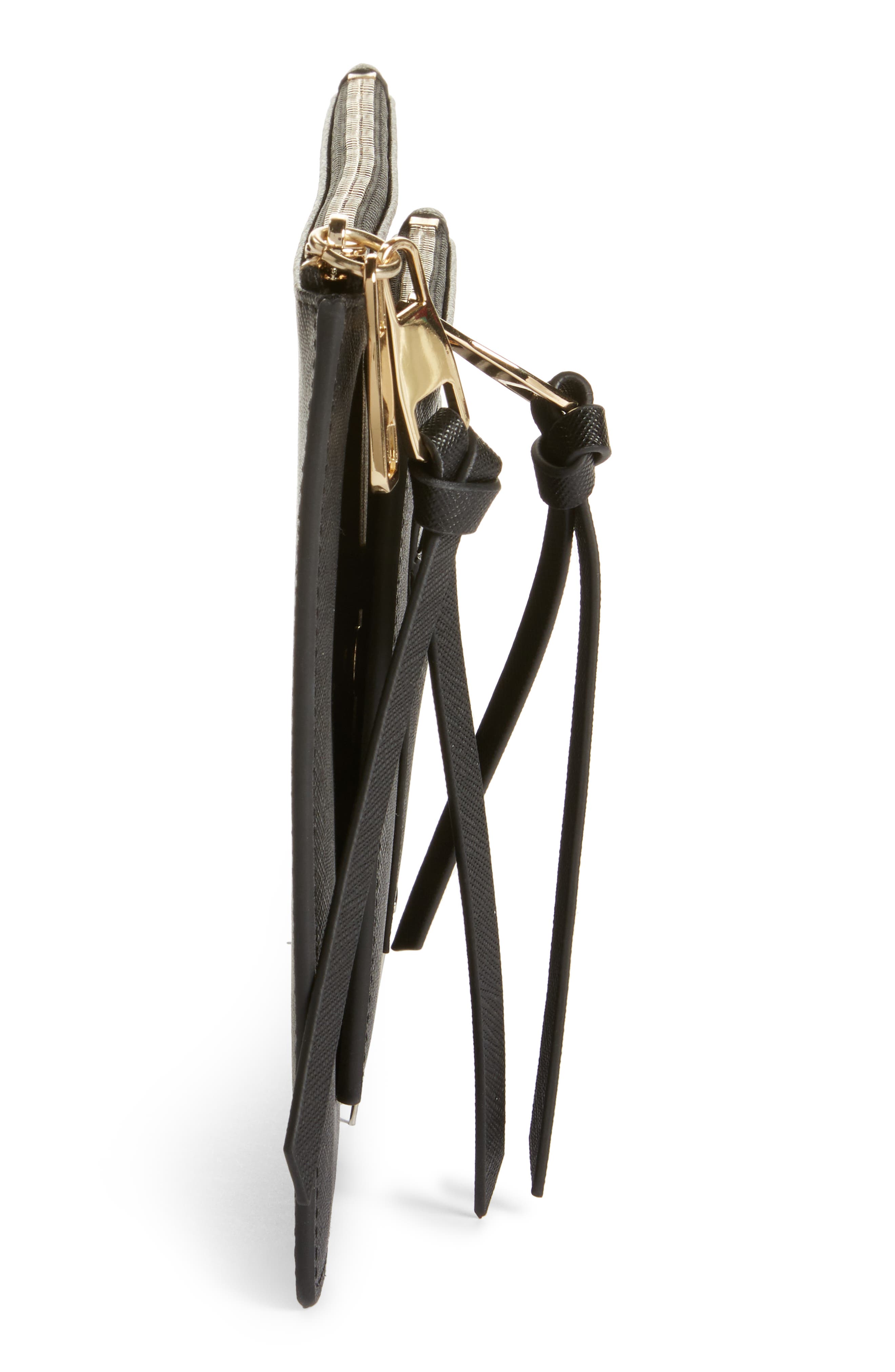 8 Other Reasons x Jill Jacobs Saffiano Leather Zip Pouch, Alternate, color, 