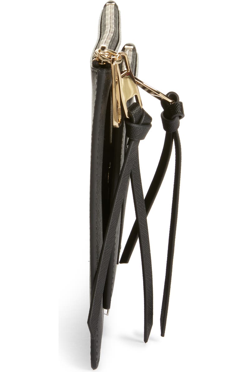 8 Other Reasons x Jill Jacobs Saffiano Leather Zip Pouch, Alternate, color,