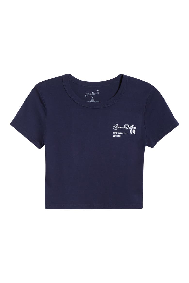 Queens Village Graphic Baby Tee, Alternate, color, NAVY