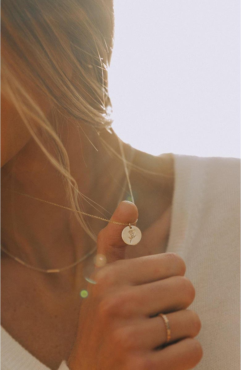 MADE BY MARY June Birth Flower Necklace, Alternate, color, Gold Filled