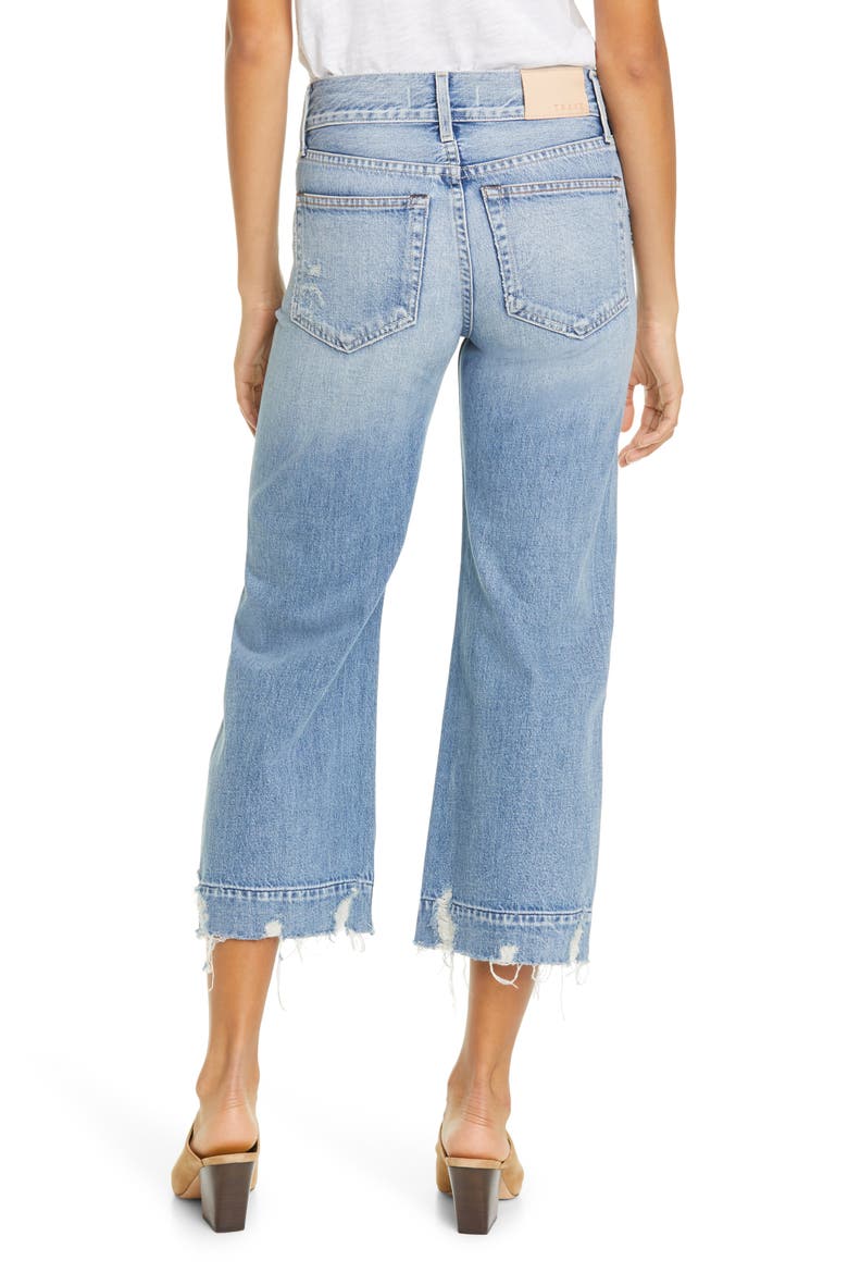 Audrey Ripped High Waist Wide Leg Crop Jeans, Alternate, color, UNDER PRESSURE