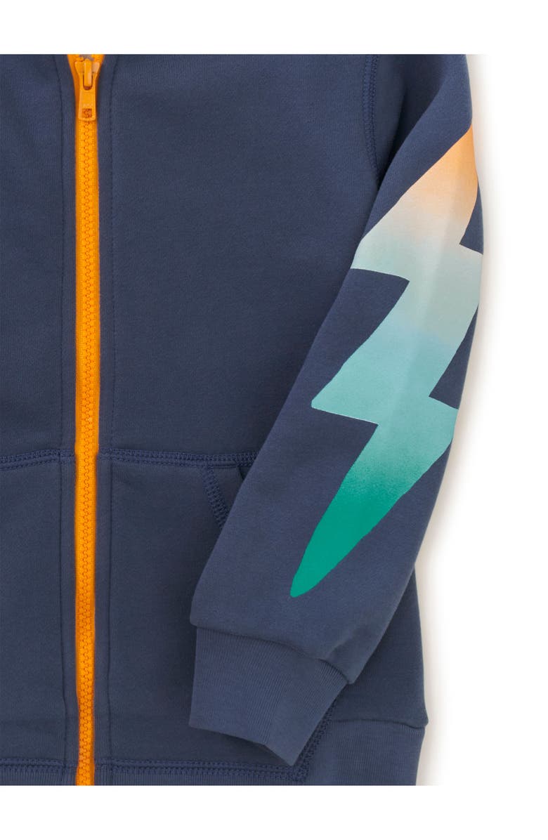 Tea Collection Lightning Sleeve Hoodie, Alternate, color, 