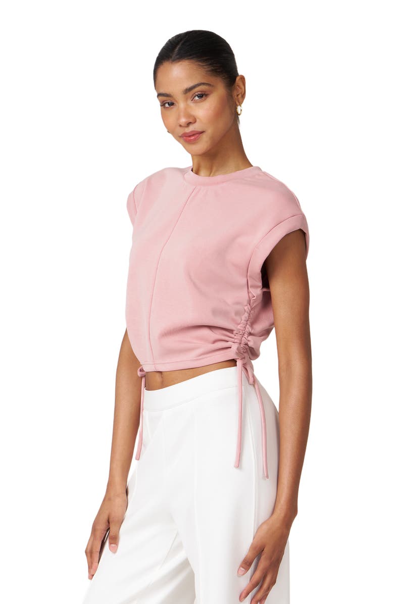 Rebody Active Nadine Scuba Knit Shirring Top, Alternate, color, Pink