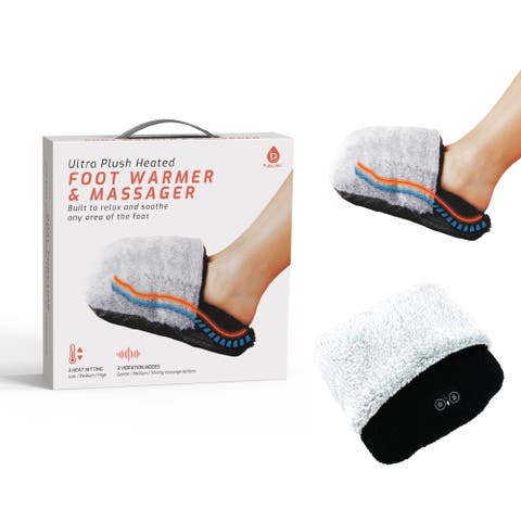 Ultra Plush Heated Foot Warmer 
Massager - Cozy Relief Anytime, Anywhere