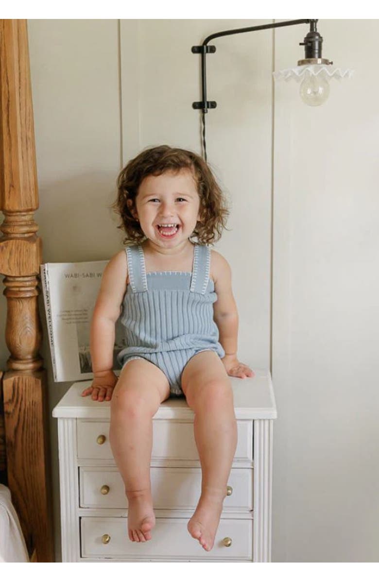 Ely's & Co. Looms Wave Collection - Knit Pointelle Romper, Alternate, color, 