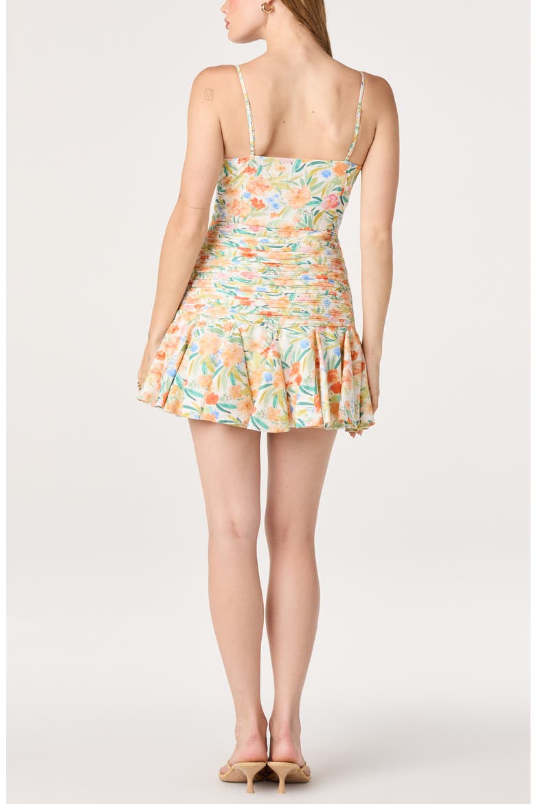 Amelia Floral Minidress, Alternate, color, WHITE MULTI FLORAL