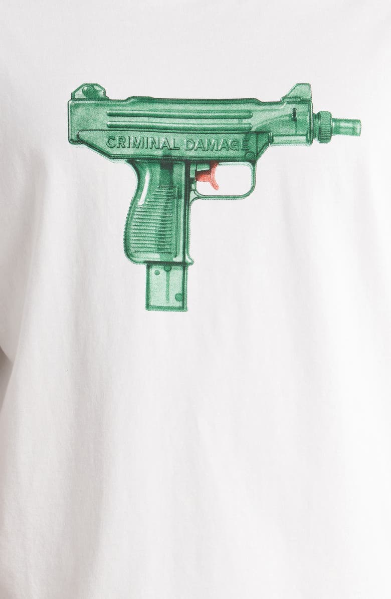 CRIMINAL DAMAGE Water Gun T-Shirt, Alternate, color, Off-White