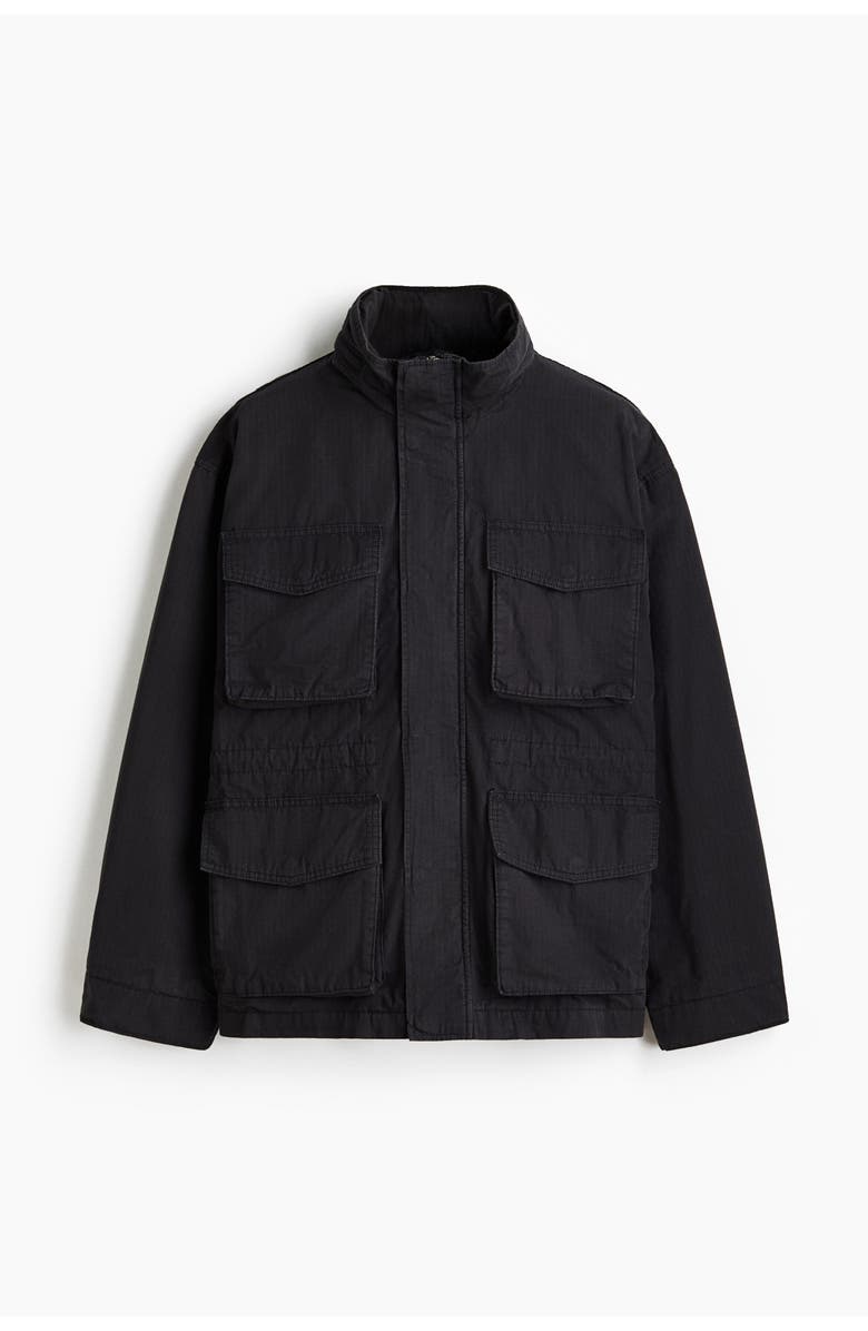 H&M Cargo Jacket, Main, color, Black