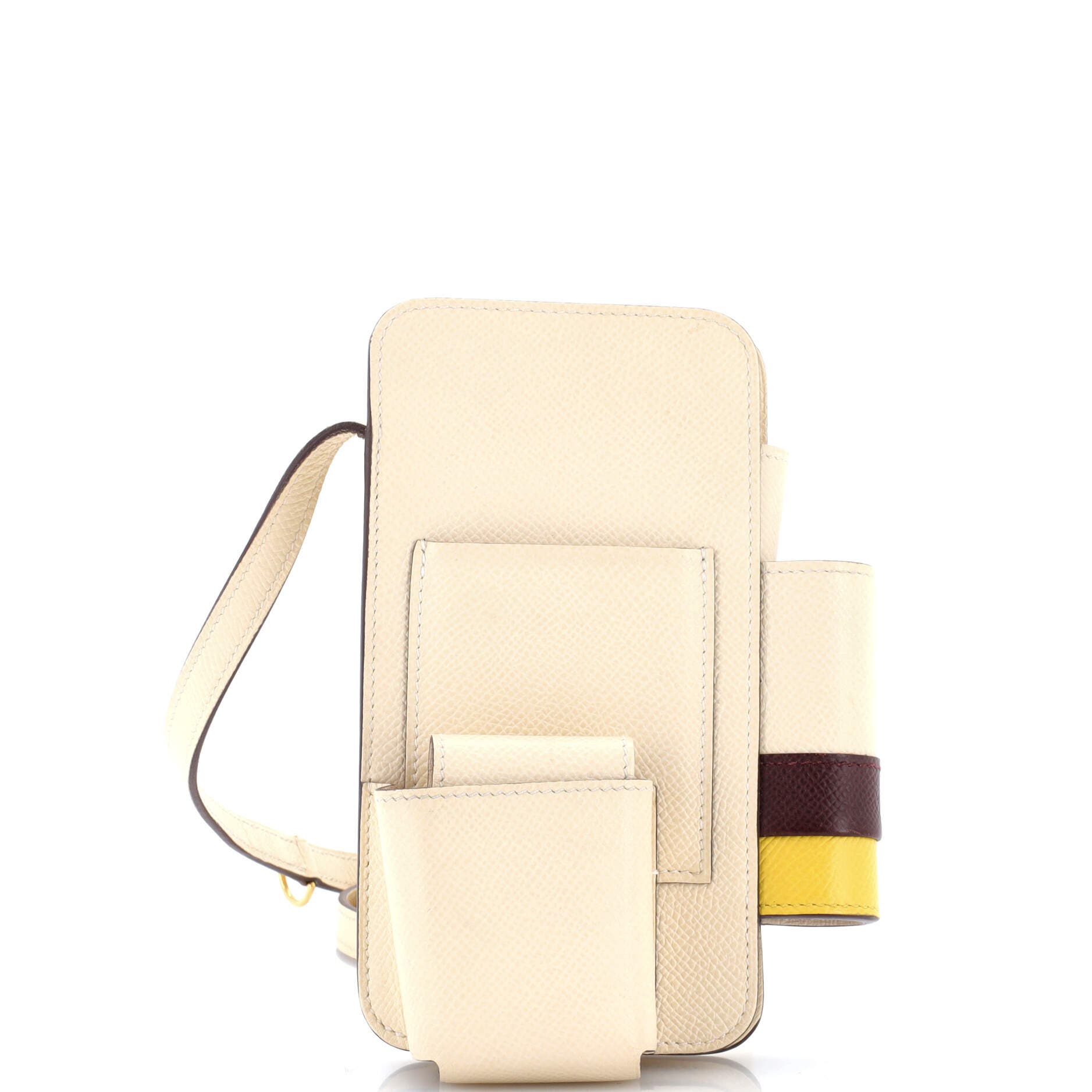 Pre-Owned Hermes Hermesway Phone Case Crossbody Bag Epsom, Main, color, Nata