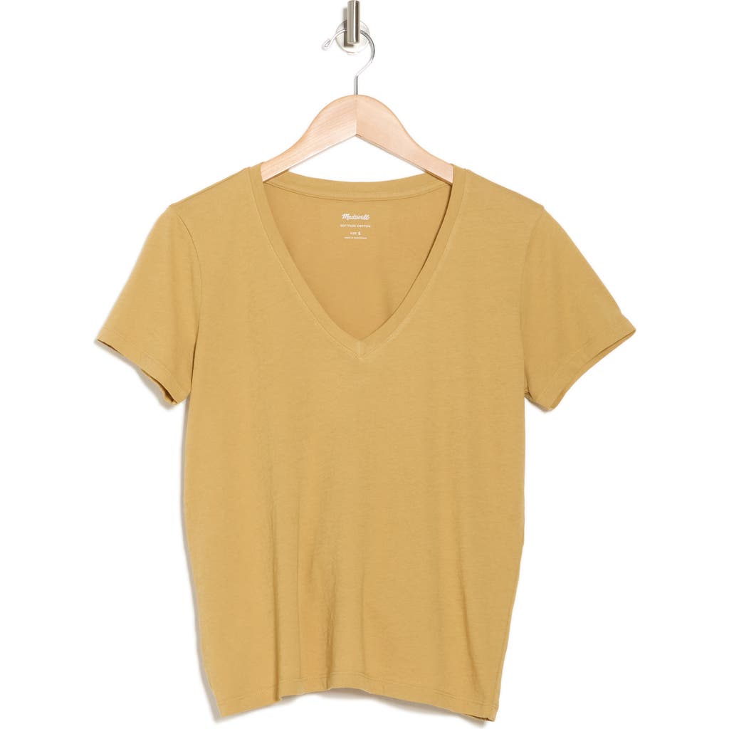 Madewell Whisper V-neck T-shirt In Nude