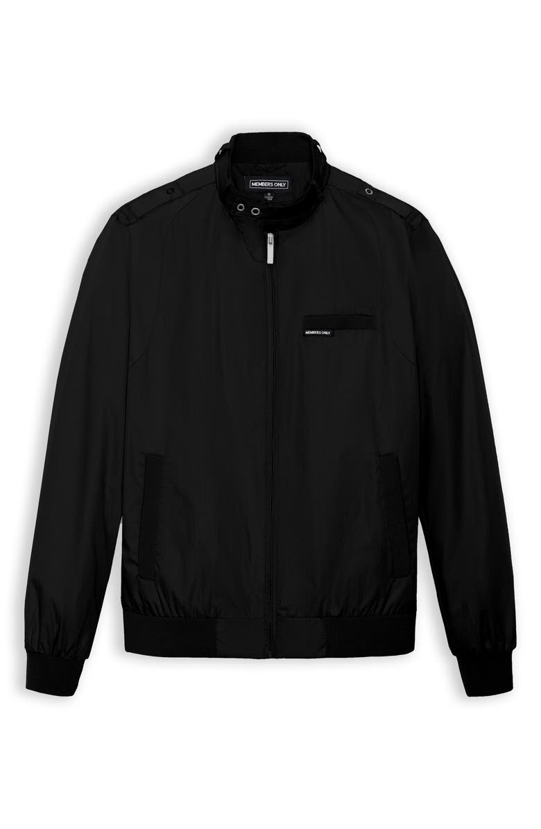 Members Only Classic Iconic Racer Jacket, Alternate, color, Black