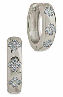Aisha Cubic Zirconia Star Huggie Hoop Earrings