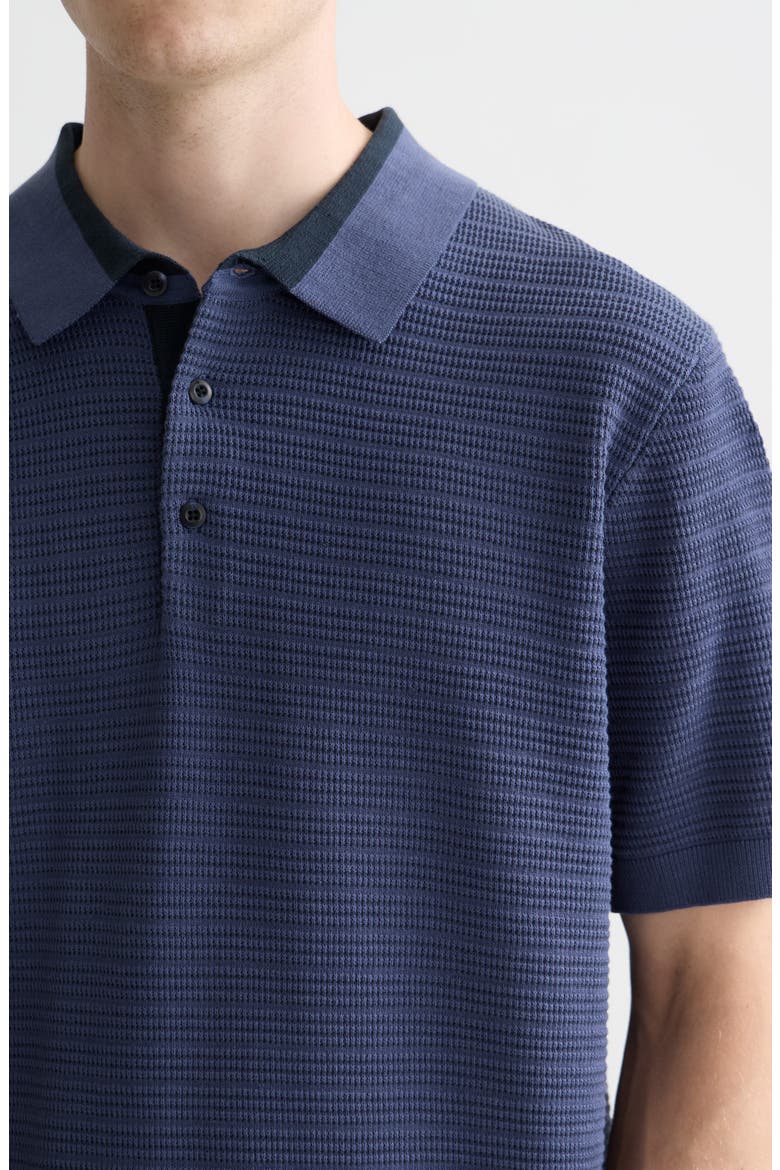 Structured Relaxed Polo, Alternate, color, OCEAN