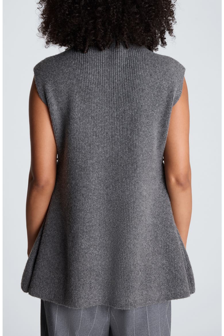 Mock Neck Sleeveless Sweater, Alternate, color, MEDIUM HEATHER GREY