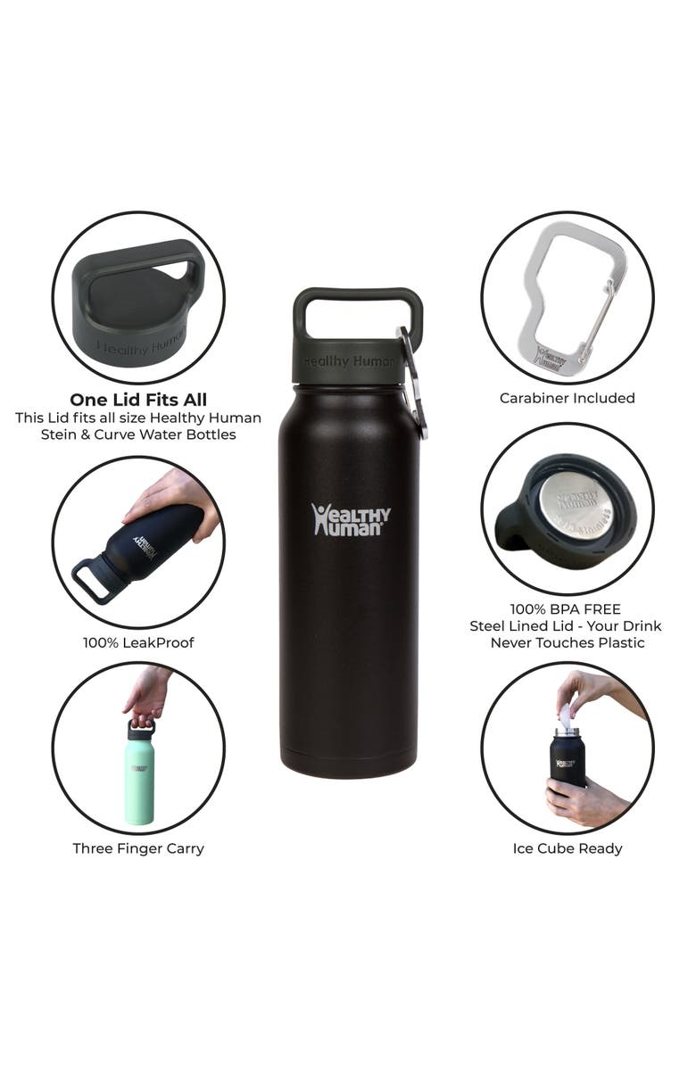 Healthy Human The Stein Water Bottle 40 oz, Alternate, color, Red Hot