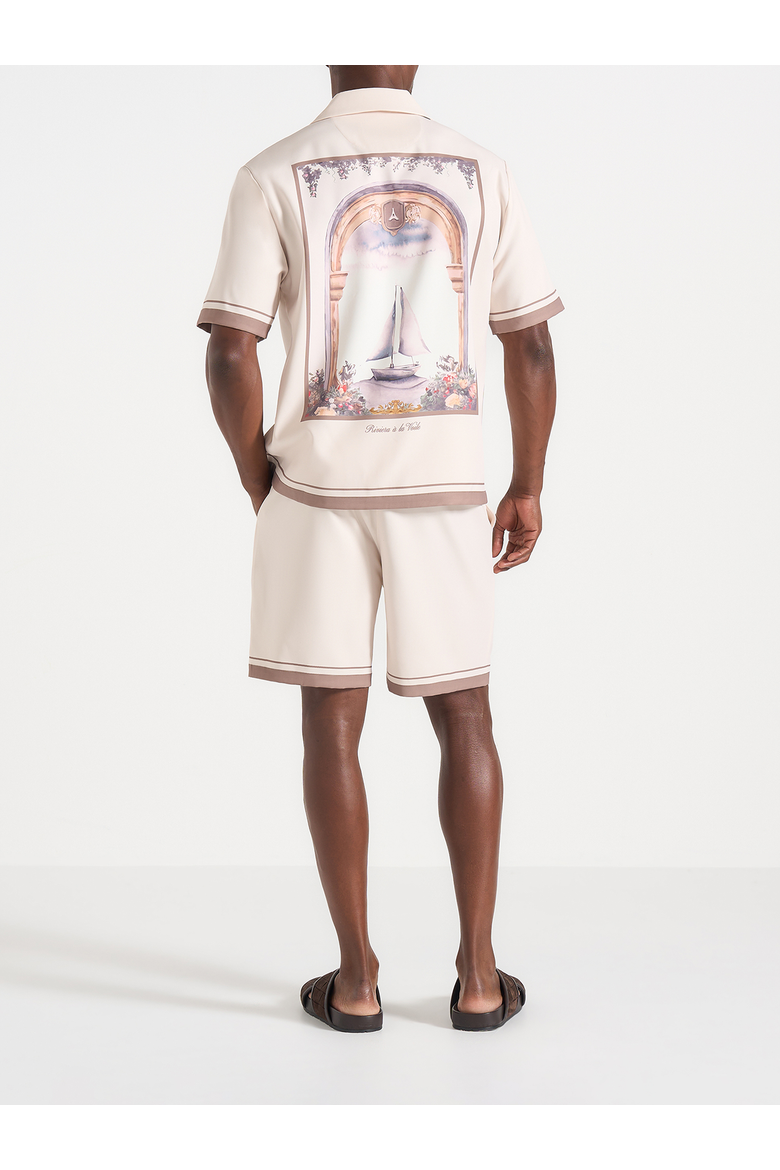 Juan Vintage Baroque Resort Shirt, Main, color, Cream