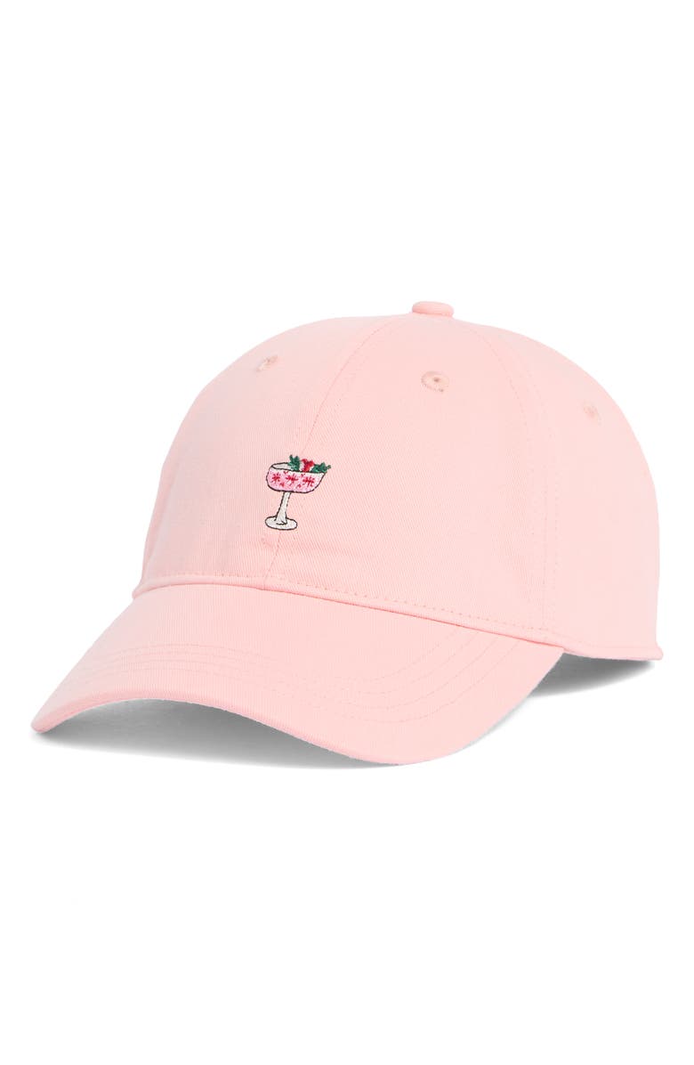 FRASIER STERLING Cocktail Embroidered Baseball Cap, Main, color, Pink