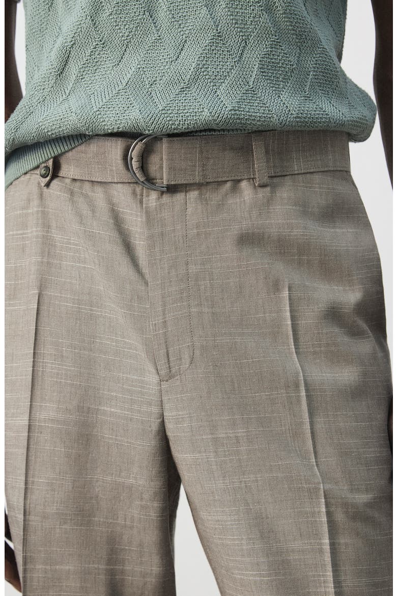 Belted Relaxed Fit Pants, Alternate, color, MINK GREY