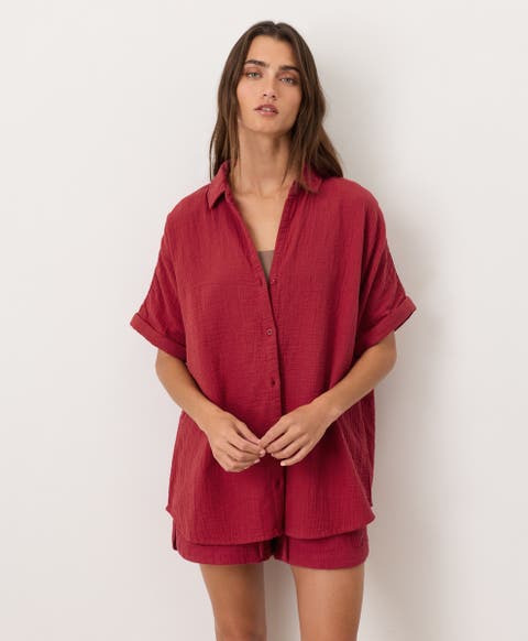 Organic Cotton Coastal Double Gauze Relaxed Shirt