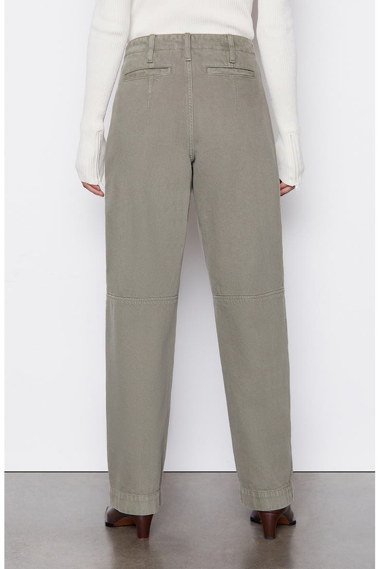 High Waist Relaxed Cotton Pants, Alternate, color, WASHED MILITARY